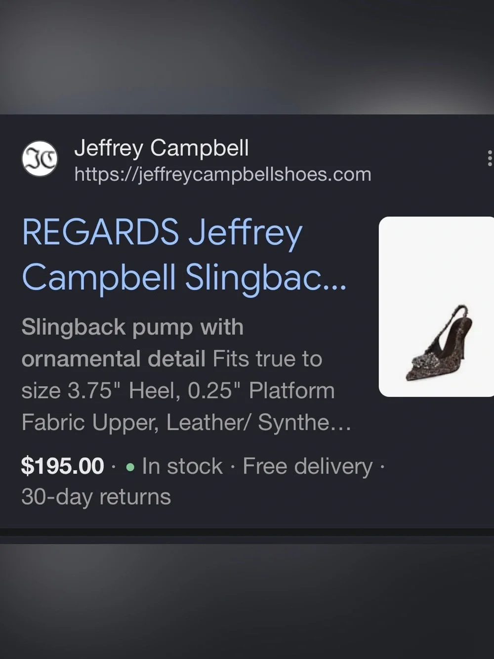 Jeffrey Campbell Brown Tweed Slingback Heel with Crystal Brooch